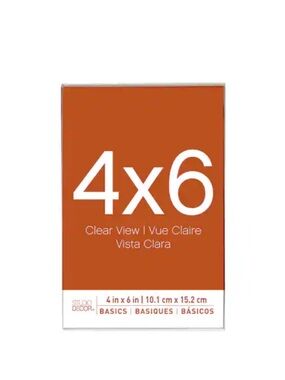 4 x 6 Clear View Acrylic Vertical Bent Photo Frames (Set of 8) by Studio Décor
